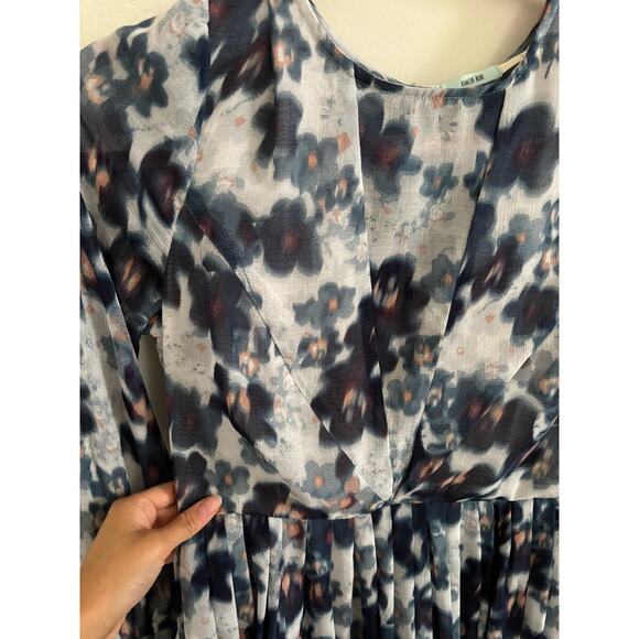 Urban Outfitters Dress Women's 0 Kimchi Blue Floral Mini Sheer Back Cut Out - Picture 4 of 10